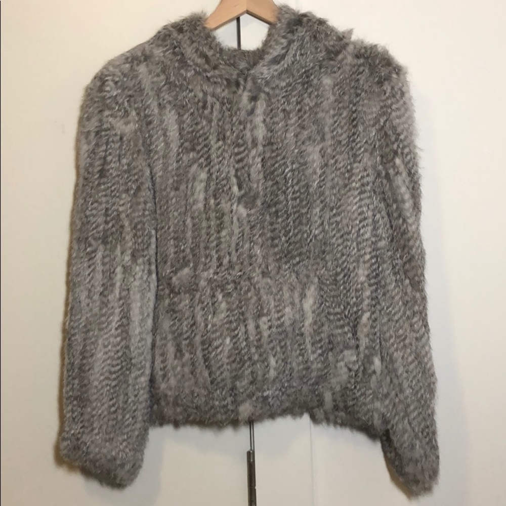 Yves Salomon hoodie like real fur top